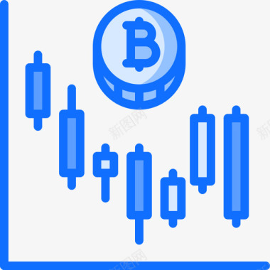 比特币区块链3蓝色图标图标