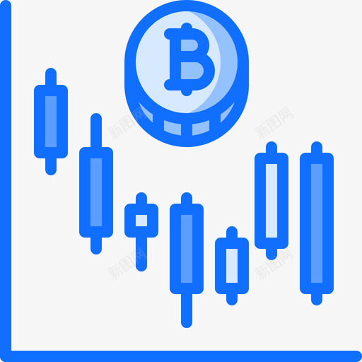 比特币区块链3蓝色图标svg_新图网 https://ixintu.com 区块链3 比特币 蓝色