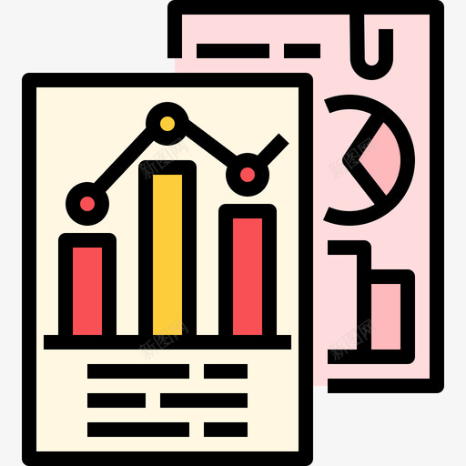 统计经济线性颜色图标svg_新图网 https://ixintu.com 线性颜色 经济 统计