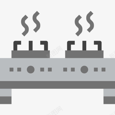 炉灶厨房工具14扁平图标图标