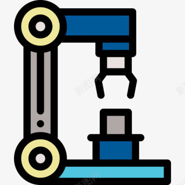 机械手臂工程6线颜色图标图标