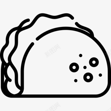 Taco死亡日2线性图标图标