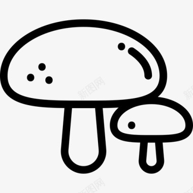 蘑菇感恩节直系图标图标