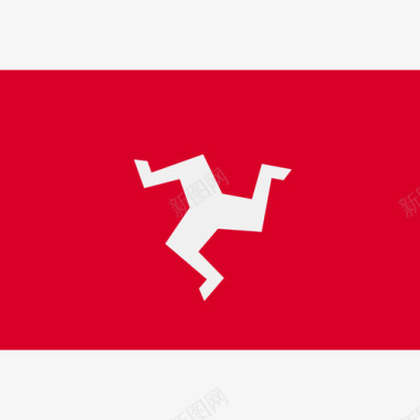 马恩岛长方形的国家简单的旗帜图标图标