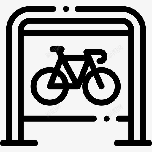 自行车停车场13号自行车直线型图标svg_新图网 https://ixintu.com 13号自行车 直线型 自行车停车场