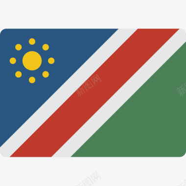 纳米比亚国旗15平坦图标图标