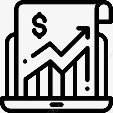 Statistics数字营销63线性图标图标