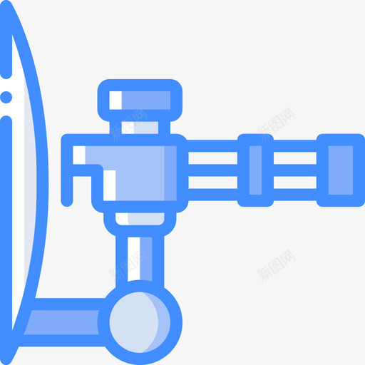 机枪战争蓝色图标svg_新图网 https://ixintu.com 战争 机枪 蓝色