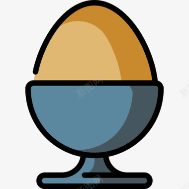 煮蛋食品甜点2原色图标图标