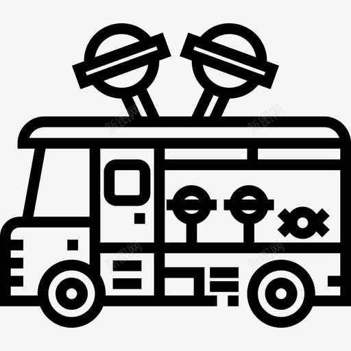 糖果车食品车3直线型图标svg_新图网 https://ixintu.com 直线型 糖果车 食品车3