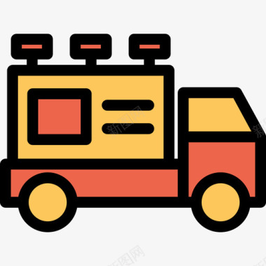 卡车广告17直线颜色橙色图标图标