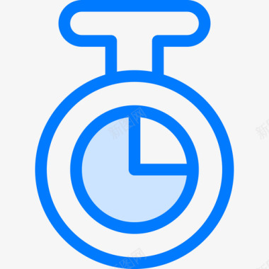 计时器运动型46蓝色图标图标