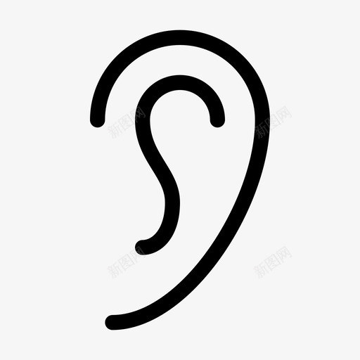 耳朵聋了听图标svg_新图网 https://ixintu.com 听 耳朵 聋了