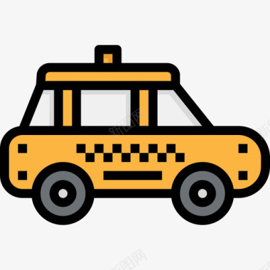 出租车旅游119线颜色图标图标