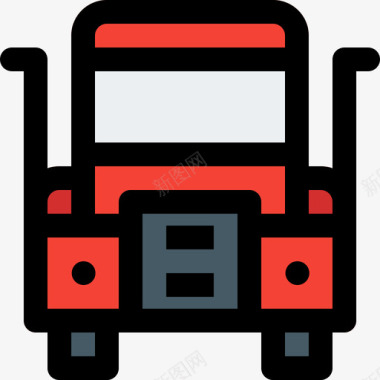 卡车运输47线性颜色图标图标