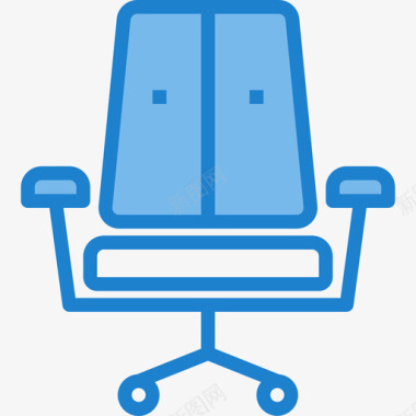 办公椅办公工具5蓝色图标图标