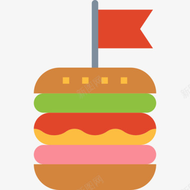 汉堡快餐22无糖图标图标