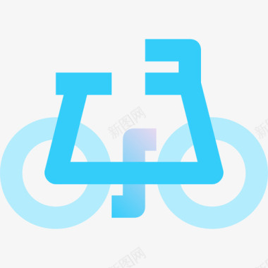 自行车运动39蓝色图标图标