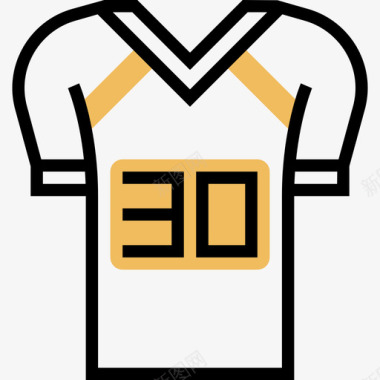 制服美式足球4黄影图标图标
