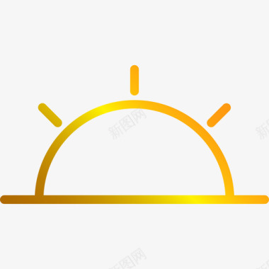 太阳126号天气线性梯度图标图标