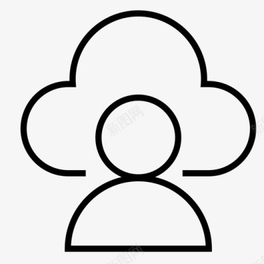云管理云计算云营销图标图标