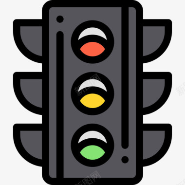 红绿灯城市25线颜色图标图标