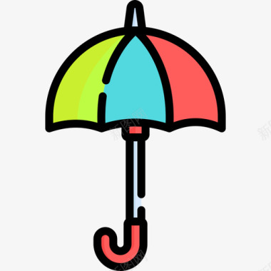 太阳伞夏装2线颜色图标图标