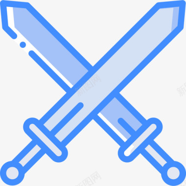 剑战争蓝色图标图标