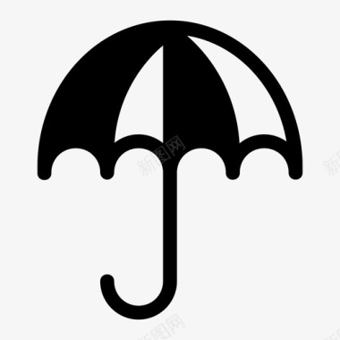 雨伞白天下雨图标图标