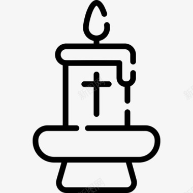蜡烛复活节36直线型图标图标