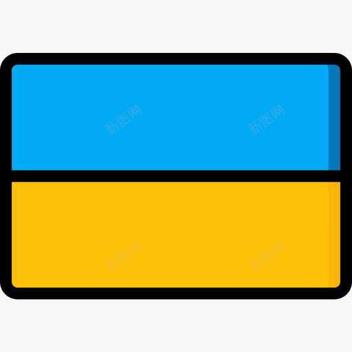 乌克兰国旗10线颜色图标svg_新图网 https://ixintu.com 乌克兰 国旗10 线颜色