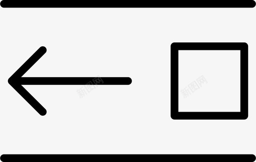 移动方框方向图标svg_新图网 https://ixintu.com 大学瘦 方向 方框 正方形 水平 移动