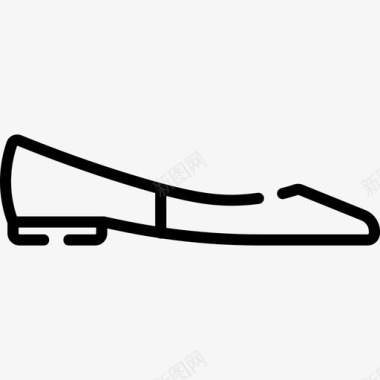 芭蕾舞演员鞋子3直线型图标图标
