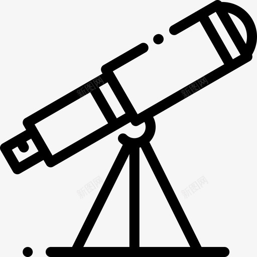 望远镜地理17线性图标svg_新图网 https://ixintu.com 地理17 望远镜 线性