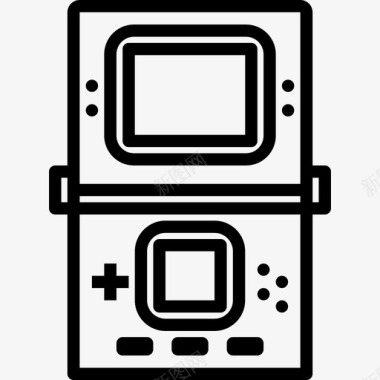 游戏机复古小工具2线性图标图标