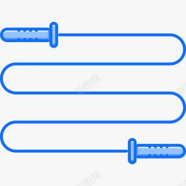 跳绳运动34蓝色图标图标