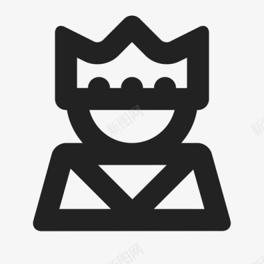 国王化身城堡图标图标