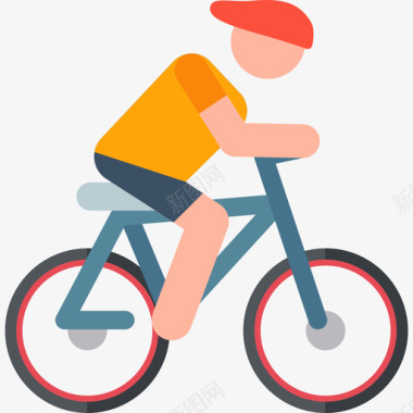 自行车健身65彩色图标图标