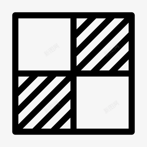 棋盘黑色游戏图标svg_新图网 https://ixintu.com 棋盘 游戏 白色 黑色