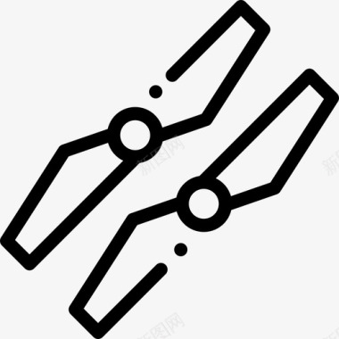螺旋桨无人机3直线型图标图标