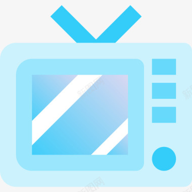 电视家用电器6蓝色图标图标