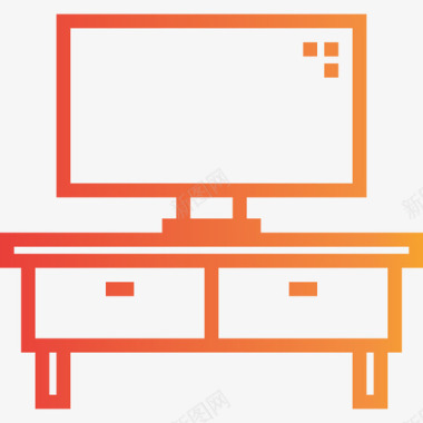 电视桌家用家具7渐变图标图标