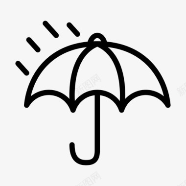 雨伞天气预报保持干燥图标图标