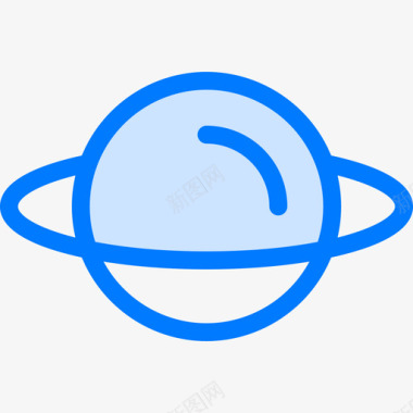 土星太空77蓝色图标图标