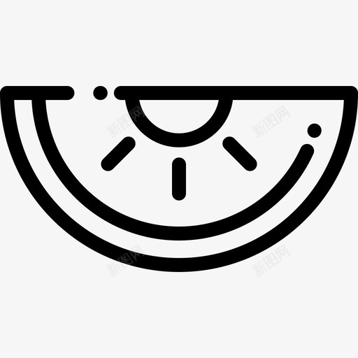 WatermelonBBQ5线性图标svg_新图网 https://ixintu.com BBQ5 Watermelon 线性