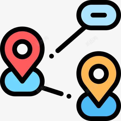 地点导航和地图7线性颜色图标svg_新图网 https://ixintu.com 地点 导航和地图7 线性颜色