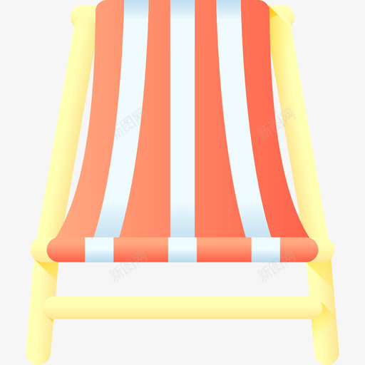 沙滩椅夏季37彩色图标svg_新图网 https://ixintu.com 夏季37 彩色 沙滩椅