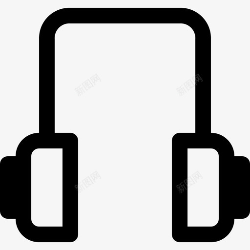 耳机音乐和声音3线性图标svg_新图网 https://ixintu.com 线性 耳机 音乐和声音3