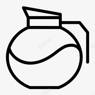 咖啡壶罐子水壶图标图标