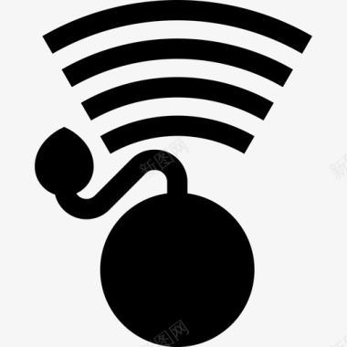 Wifi互联网安全9已填充图标图标